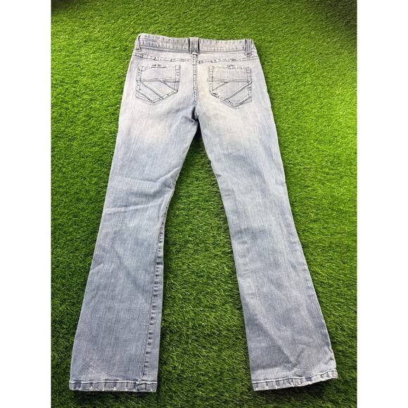 GUESS Women’s Bootcut Jeans Light Wash Stretch Mid Rise Sz 29 5 Pocket Y2K Denim - Picture 2 of 10